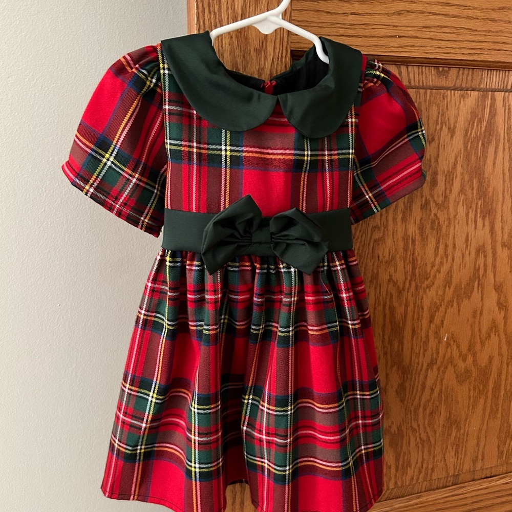 Toddler Girl 2-3T Red Plaid Dress, Christmas Dress Pet Free Smoke Free Home